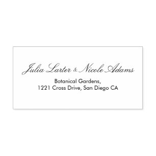 Teal Purple Yellow Spring Meadow Flowers Wedding Self-inking Stamp