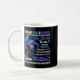 Teal Purple You Matter Prevention Awareness Month Coffee Mug