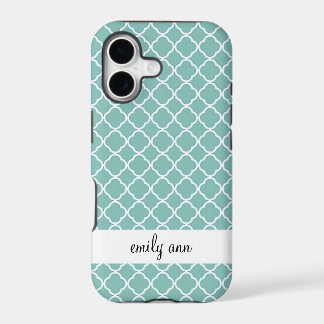 Teal Quatrefoil iPhone 5 Case