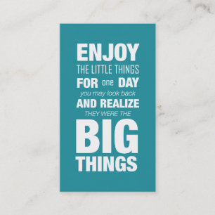 Teal quote inspirational Custom Business Card