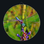 Teal Rainbow Dragonfly Dartboard<br><div class="desc">Teal Rainbow Dragonfly Rainbow Dragonfly Blue Dragonfly on a Purple flowers. dragon, fly, flies, dragonflies, dragonflies, flying, dragons, insect, insects, garden, nature, growth, plants, dragonflies and damselflies, </div>