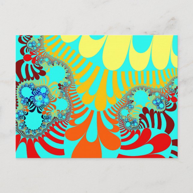 Teal Rainbow Mod Postcard (Front)