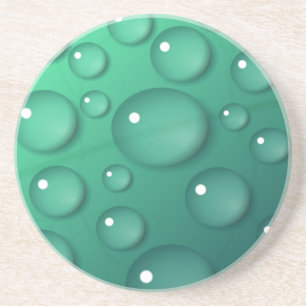 Teal Raindrop Texture Coaster