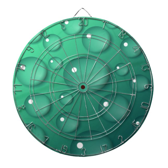 Teal Raindrop Texture Dartboard (Front)