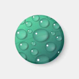 Teal Raindrop Texture Magnet
