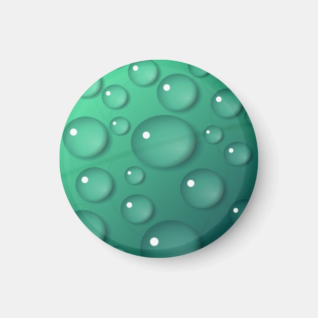 Teal Raindrop Texture Magnet (Front)