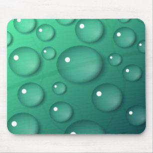 Teal Raindrop Texture Mouse Pad