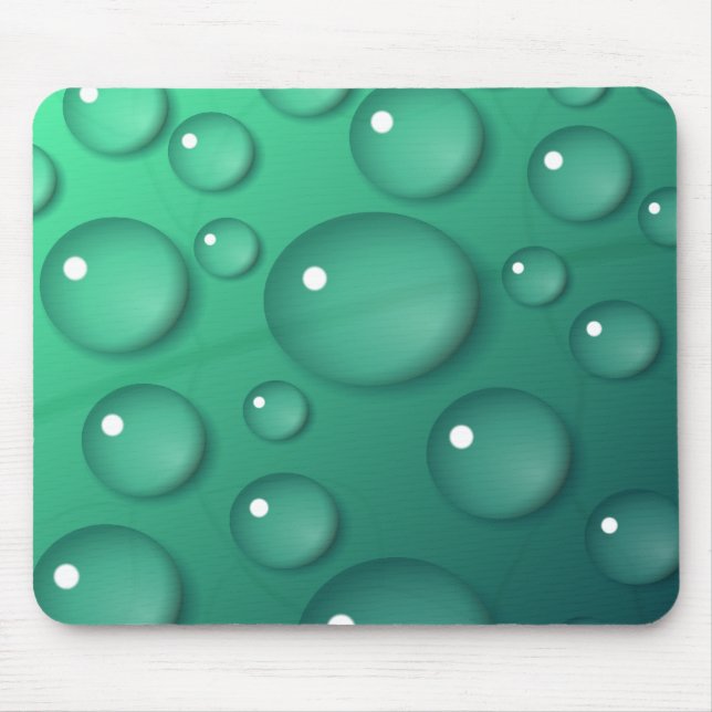 Teal Raindrop Texture Mouse Pad (Front)