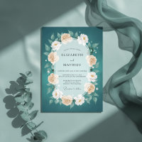 Teal Ravishing Floral Wedding