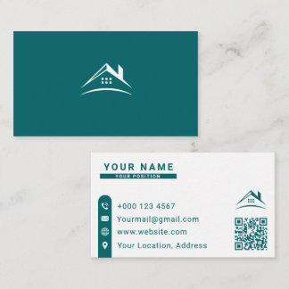 Teal Real Estate Business Card