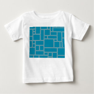 Teal Rectangles Baby T-Shirt