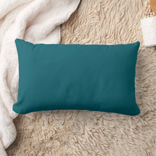 teal rectangular pillow with a smooth fabric cover (Blanket)