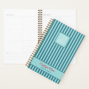 Teal Red Custom Logo Personalised Business Planner