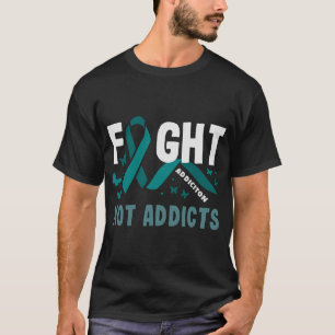 Teal Ribbon Addiction Recovery Awareness T-Shirt