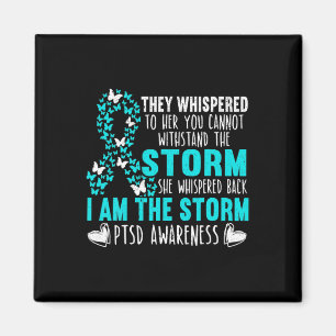Teal Ribbon Butterfly The Storm Warrior Ptsd Aware Magnet