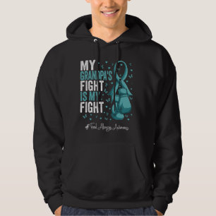 Teal Ribbon Grandfather Food Allergies Awareness Hoodie