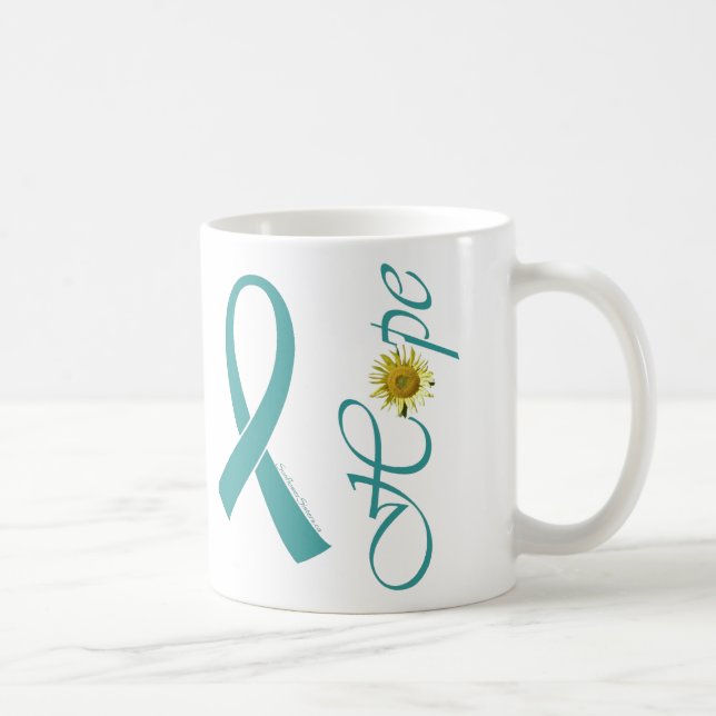 Teal Ribbon Hope Mug (Right)