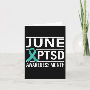 Teal Ribbon June Ptsd Awareness Month Card