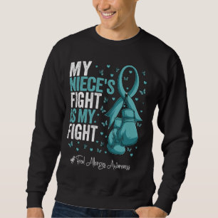 Teal Ribbon Niece Food Allergies Awareness Sweatshirt