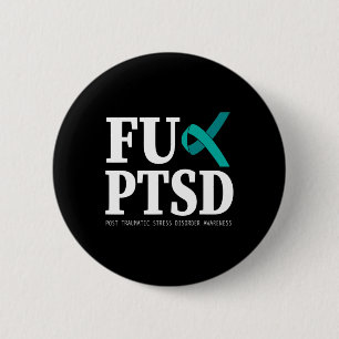 Teal Ribbon Ptsd Awareness - Support Stress Awaren 6 Cm Round Badge