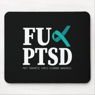 Teal Ribbon Ptsd Awareness - Support Stress Awaren Mouse Pad