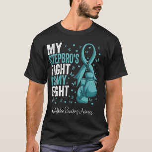 Teal Ribbon Stepbrother Addiction Recovery Awarene T-Shirt
