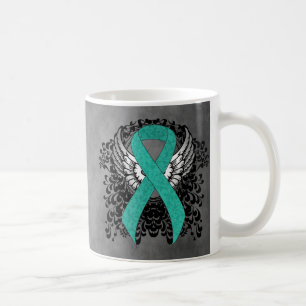 Teal Ribbon Support Awareness Coffee Mug