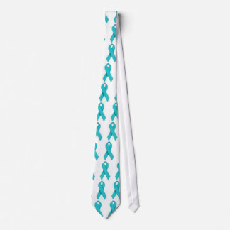 teal ribbon tie