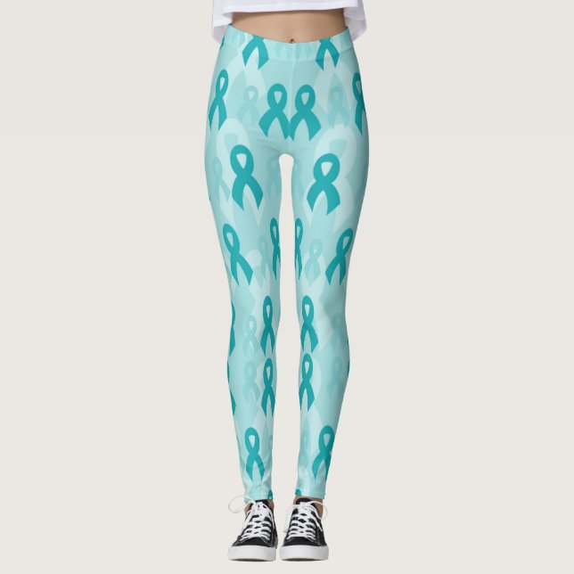 Teal Ribbons...TN Leggings (Front)