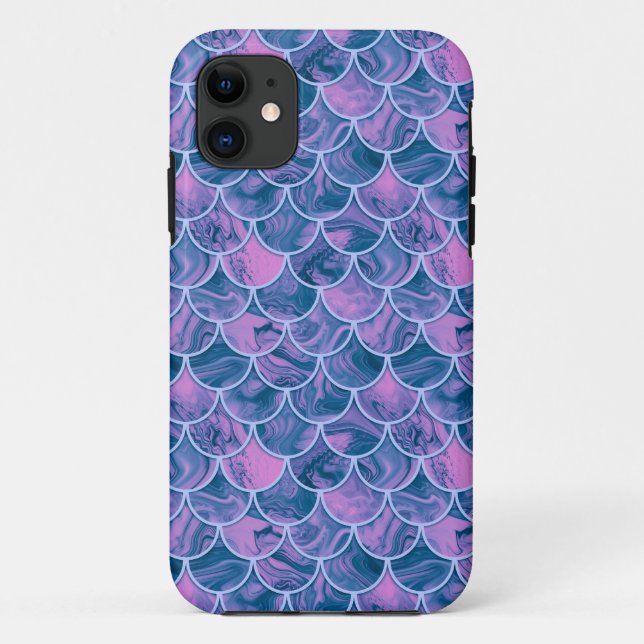 Teal rose scales Case-Mate iPhone case (Back)