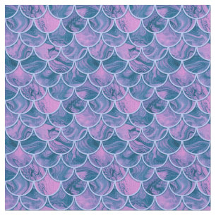 Teal rose scales fabric