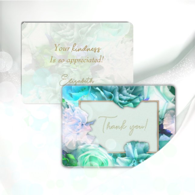 Teal Rose Thank You Card (Creator Uploaded)