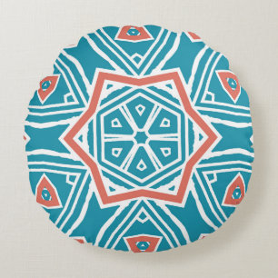 Teal Round Cushion