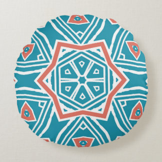 Teal Round Cushion