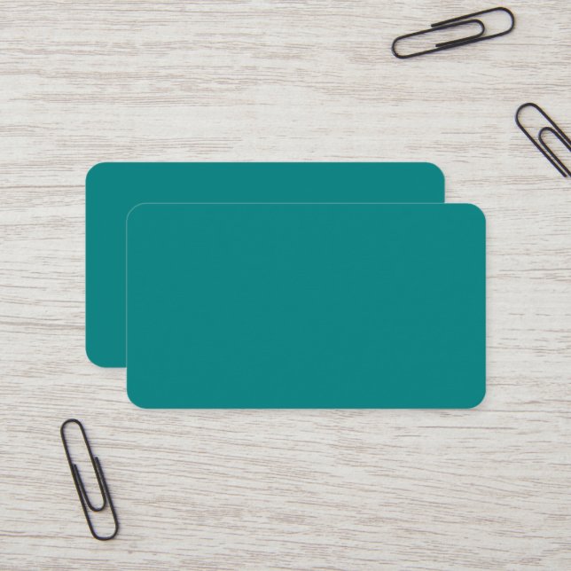 Teal Rounded Business Card (Front/Back In Situ)