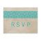 Teal Rustic Lace RSVP Postcard