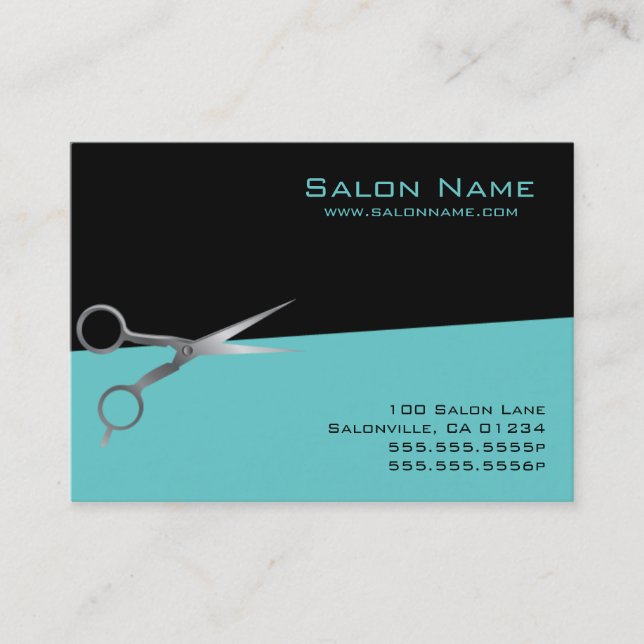 Teal Salon Business - Punch Cards (Front)
