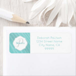 Teal Sand Ripples Personalised Address Label Return Address Label