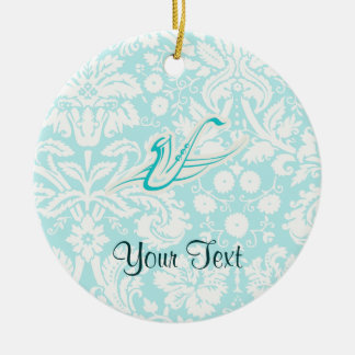 Teal Saxophone Ceramic Tree Decoration