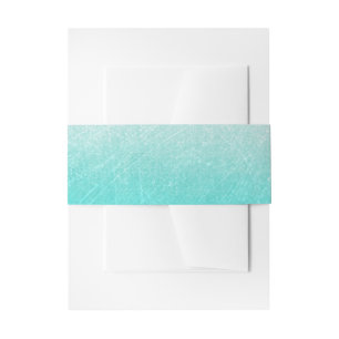 Teal Scratchy Wedding Belly Bands Invitation Belly Band