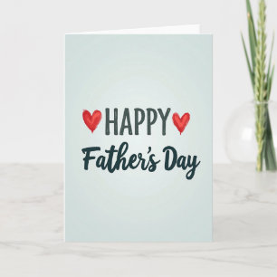 Teal Script Fathers Day Card