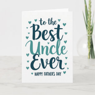 Teal Script Fathers Day Wish Card
