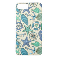 Teal Sea Animals Pattern