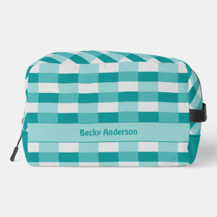 Teal Shades Colour Blocks with Light Grey Dopp Kit