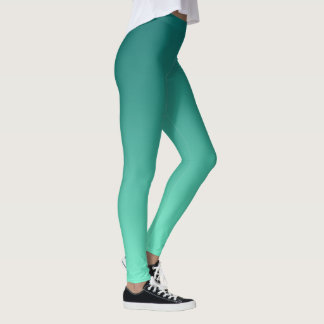 Teal Shades Sea Green Blue Aquamarine Leggings