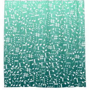 Teal Shades Sea Green Blue Aquamarine Shower Curtain