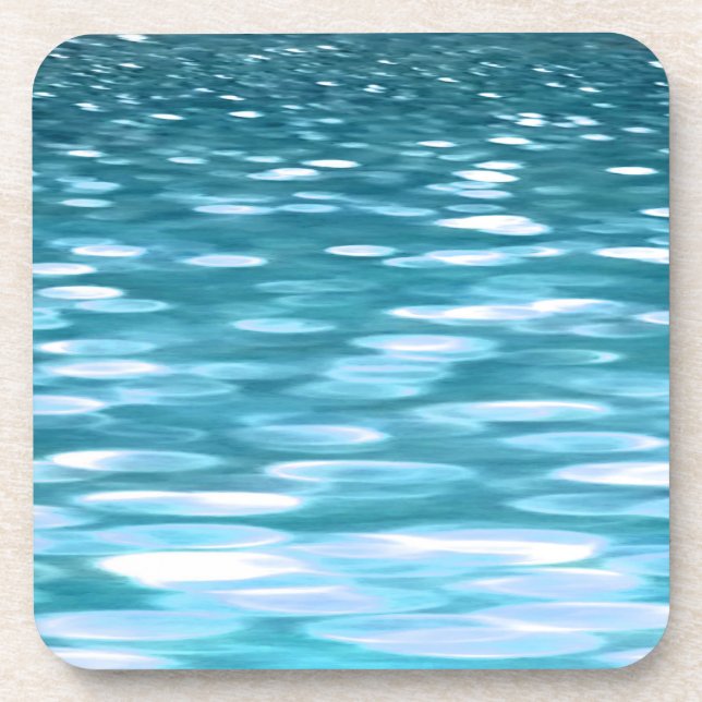 Teal shimmer coaster (Front)