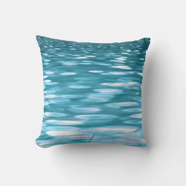Teal shimmer cushion (Front)