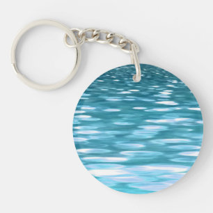 Teal shimmer key ring