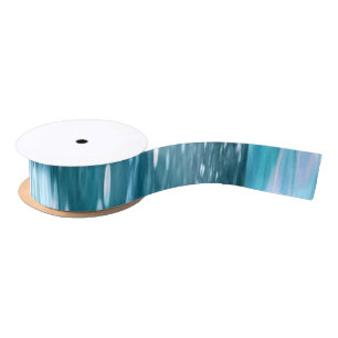 Teal shimmer satin ribbon